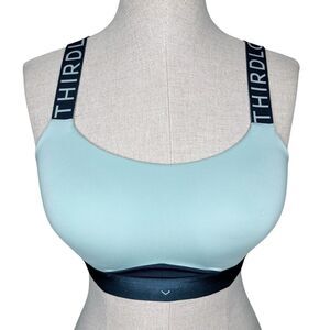 ThirdLove Kinetic Sports Bra sz 34C * Blue Wireless Convertible Crossback Run
